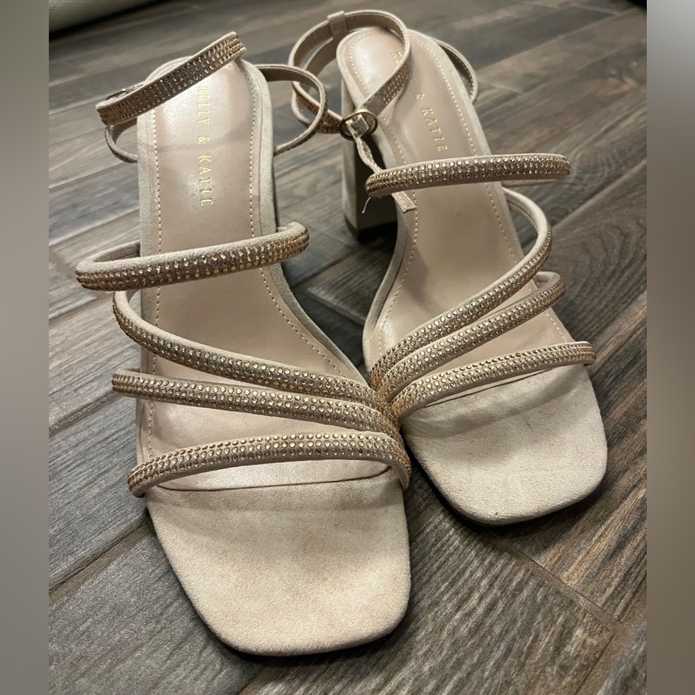 Kelly & Katie Pale Blush Strappy Heel Sandal